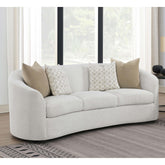 Avalon Latte Sloped Arms Sofa with Pillows