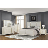 Dionysus Traditional Style 5 Pc King Bedroom Set with LED and Gold Accents – Beige