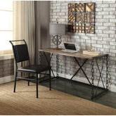 Olympus Rustic Oak & Antique Black Finish Writing Desk