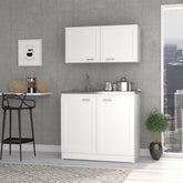 Myth 2-piece Rectangle Cabinet Set White