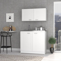 Myth 2-piece Rectangle Cabinet Set White
