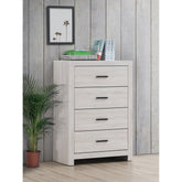 Mirage Coastal White Rectangular 4-Drawer Chest