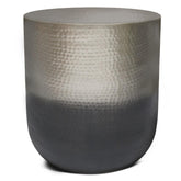 Rhea Metal Side Table in Silver Ombre