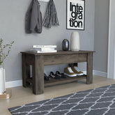 Clytemnestra 1-Shelf Lid Top Storage Table Dark Brown