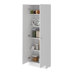 Tiara Rectangle 2-Door Storage Tall Cabinet White