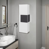 Summit Wall-Mounted Single Door Medicine Cabinet with 3 Interior Storage Shleves, Space-Saving Bathroom Storage Organizer with Concealed Shelving