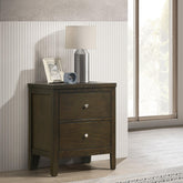 Odyssey Dark Cocoa 2-drawer Nightstand Bedside Table