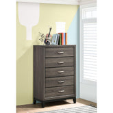 Artemis Grey Oak 5-Drawer Chest