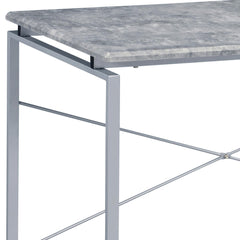 Iphigenia and Silver Writing Desk with Metal Sled Base