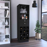 CASSANDRA E-SHOP Zircon Bar Cabinet Two Drawers, Black