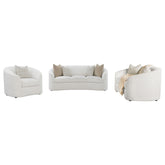 Avalon Latte 3-piece Sloped Arms Living Room Set