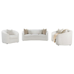 Avalon Latte 3-piece Sloped Arms Living Room Set