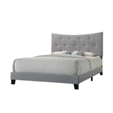Vista Gray Fabric Queen Bed