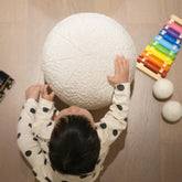 Story 12" Round Sphere Accent Ball Throw Pillow, Ivory White Boucle
