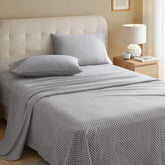 4-Piece Queen 100% Cotton Printed Sheet Set,Snowflake