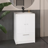 Paradise Vanity with Two Doors, Two Drawers Madison, White
