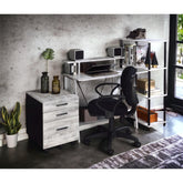 Halo Antique White& Black Finish Writing Desk