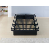 Modern Style Heavy Duty King Size Platform Bed Frame made with Metal and16 Inch height in Black