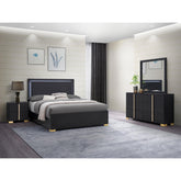 Eternity Black 4-piece LED Full Bedroom Set