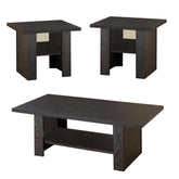Hercules rich black 3 piece occasional table set