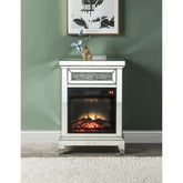Infinity Mirrored & Faux Diamonds Fireplace(Assembled)