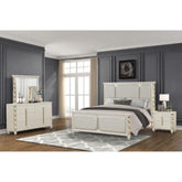 Dionysus Traditional Style 4 Pc Queen Bedroom Set with LED and Gold Accents – Beige