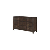 Oasis Modern Style 6-Drawer Dresser Made with Wood in Walnut(Includes Dresser Only)