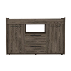 Log 2-Drawer Sideboard Dark Walnut