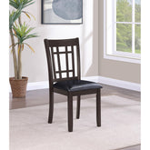 Mirage and Black Lattice Back Side Chairs (Set of 2)