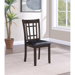 Mirage and Black Lattice Back Side Chairs (Set of 2)