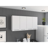Halo Rectangle Four Swing Doors Wall Cabinet White