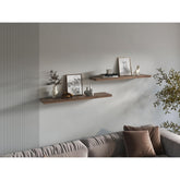 Demeter 1.5" H, 2 Shelves, Dark Brown - Living Room