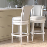 Story Wood Bar-Height Swivel Barstool with High-Back, 1PC