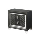 Armageddon Metallic Gray Finish Nightstand