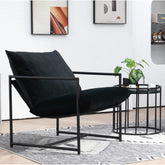 Quasar Modern Velvet Accent Chair, Metal Frame Contemporary Recliner with Deep Seating Cushion for Home Office