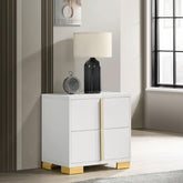 Treasury White 2-drawer Nightstand
