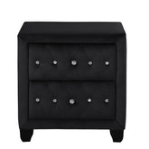 Story Modern style Night Stand Made With Wood In Black
