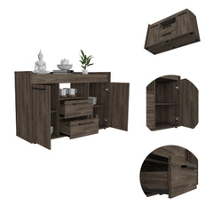 Log 2-Drawer Sideboard Dark Walnut