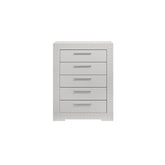 Galaxy Modern Style 5-Drawer Chest Made with Wood in White