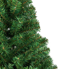 A 5.5-foot green PVC artificial Christmas tree with 850 dense branches.