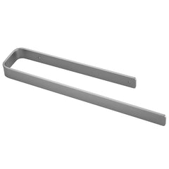 Wall-mounted gun grey aluminum towel ring for bathroom use.