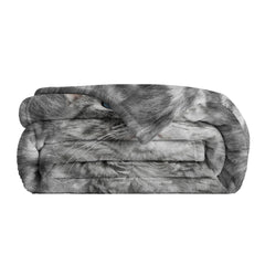 Folded black-and-white cat print fleece throw blanket, 50x60 inches.