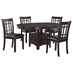 Quasar Black and Espresso 5-piece Dining Set