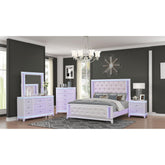 LYRA King 5 Pc Bedroom set in Milky White