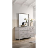 Gray 6 Drawer Dresser