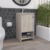 Genesis 1-Shelf Freestanding Vanity Cabinet Light Gray