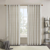 Cassandra Rod Pocket and Back Tab Curtain Panel with Fleece Lining Natural 50x95"