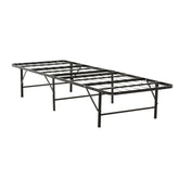 Metal Platform Bed Base - Twin-XL Size Mattress Foundation Bed Frame, Black