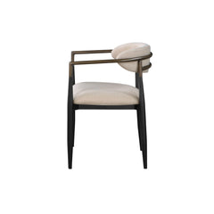 Quasar and Black Armchair with Open Back (Set of 2)