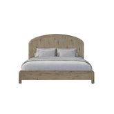 English Knotty Oak King Panel Bed